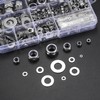 Pack of 980 Locking Nuts with Flat Washers Assortment, Screw
