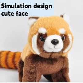 lilizzhoumax Red Panda Plush Toy 28 cm/11 inches, Simulated Animal Red Panda Plush Toy, Kawaii Red Panda, Realistic Red Panda Plush Toy for Wild Animals, Gift for Children