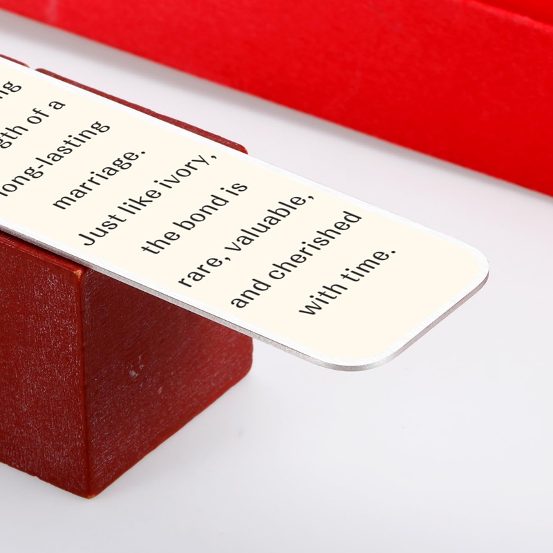 14 Year Anniversary Ivory Gifts for Her Him Bookmarks for