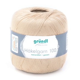 Gründl crochet yarn 100, filet crochet yarn, 100% cotton, 100 g. Cone, various colours