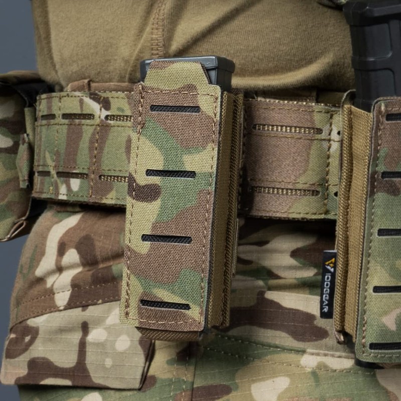 IDOGEAR Single Pistol Mag Pouch Elastic Molle Top Open Pouch