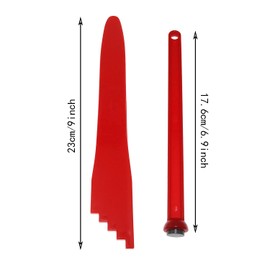 BAIRONG 4pcs Canning Kit - 2pcs Canning Bubble Popper Bubble Remover and 2pcs Jar Lid Lifter Magnetic Lid Lifter for Canning Tools, Red