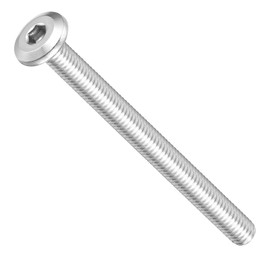 METALLIXITY Flat Head Hex Socket Cap Screws Bolts(M6-1x70) 20Pcs, 304 Stainless Steel Hex Socket Furniture Bolts Screws - for Furniture Woodworking Project, Silver Tone