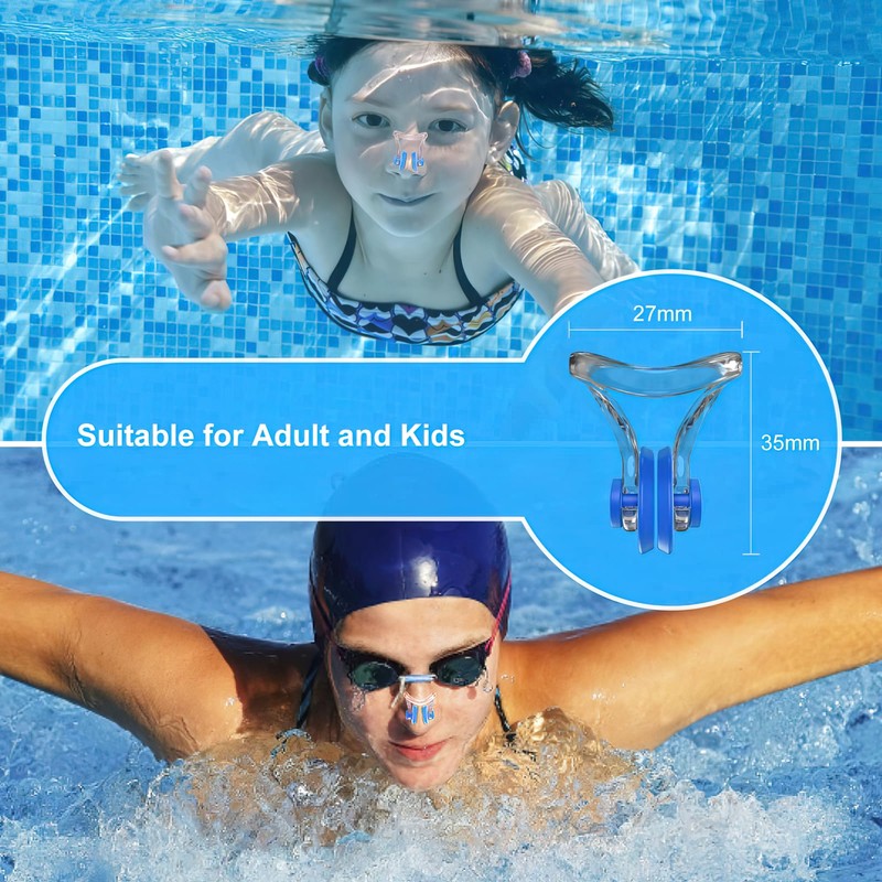 Hurdilen Swimming Nose Clip, 14 Packs Swim Nose Plugs with
