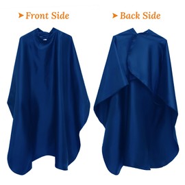 aashta® Blue Cape, Haircut Cape, Full Length Haircut Cape, 125 x 145 cm, Blue, Barber Cape, Lightweight Hairdressing Cape, Blue, L, blue