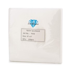 Simthread No Show Mesh (Invisible) Cut Away Embroidery Stabilizer Backing Interlining - Weight 1.9 Ounces 8" x 8" 100pcs/pack - Precut Sheets for 4x4 and 6x6 Machine Embroidery Hoops