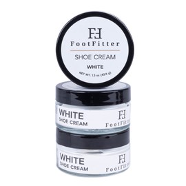 FootFitter 3-Pack Premium Professional Shoe Cream Polish for Leather Boots/Shoes, Made in USA, Multiple Colors Available - White