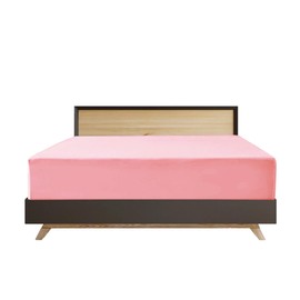 EV DEKOR Extra Deep Fitted Sheet Single, Blush - Deep Pocket Bedsheet 16inch (40 cm) Soft Brushed Microfiber Fabric - Shrinkage and Fade Resistant - Bottom Sheet - Double Bed Fitted Sheets