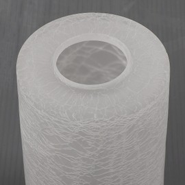 Voguad Frosted Glass Lamp Shade Replacement Crackle Texture, 1 5/8 Inch Fitter Light Fixture Replacement Glass Globe for Pendant Light Chandelier,Bathroom Vanity Light (3 Pack)