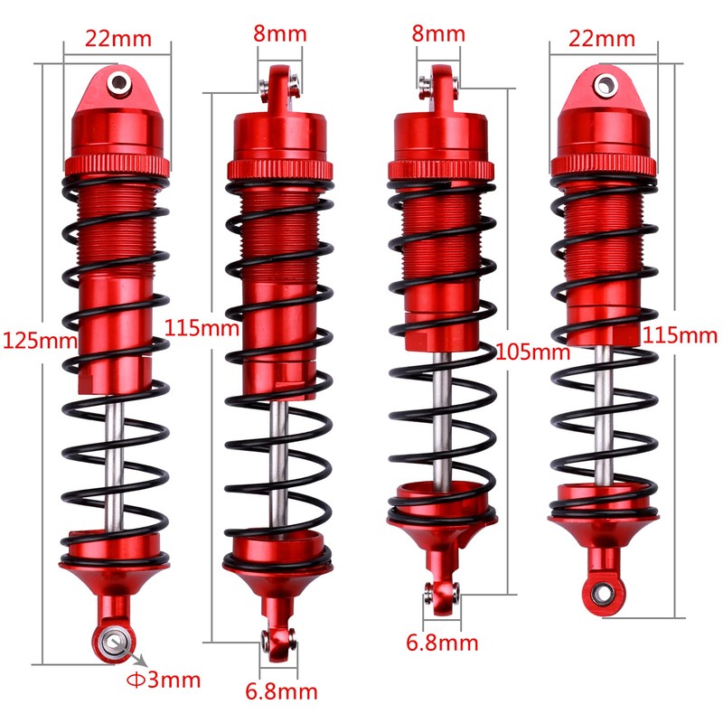 HobbyPark Aluminum Shocks for Arrma 1/10 Granite 4x4 Bigrock Senton