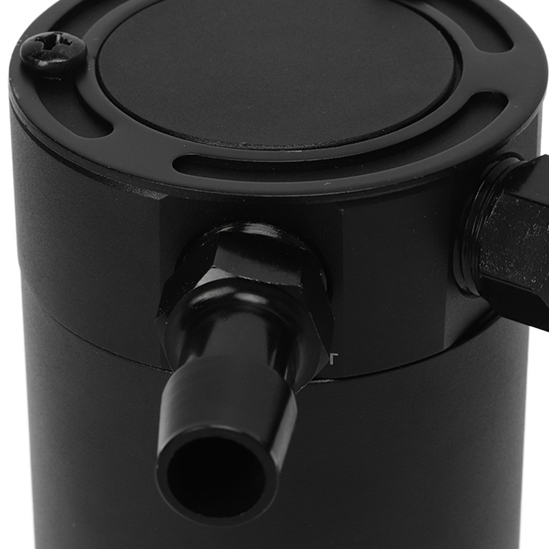 2 Port Oil Catch Can with Drain Valve 300ml Aluminum