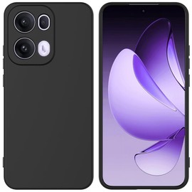 MEZON Ultra Slim Case for Oppo Reno13 Pro 5G – Premium Black Back Case – Shock Absorption, Wireless Charging Compatible (Oppo Reno13 Pro 5G, Gel Black)