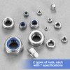 Hex Nuts Locking Nuts Assortment, 516 Pieces Self-Locking Nuts, Stainless