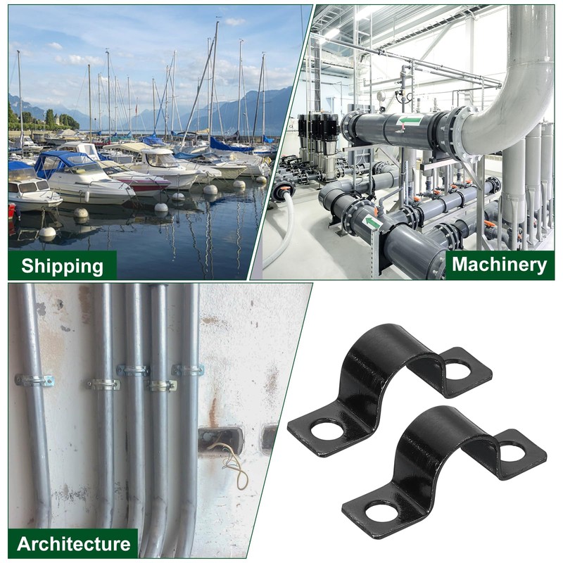 QUARKZMAN 100 Pieces U-shaped Pipe Clamp, 1/2 Inch (12 mm)