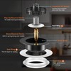 3-in-1 Kitchen Sink Strainer & Stopper, Matte Black Pop Up