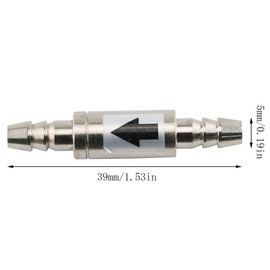 E-outstanding Non Return Valve Stainless Steel One Way Non-Return Check Valve for Aquarium Co2 System CO2 Diffuser