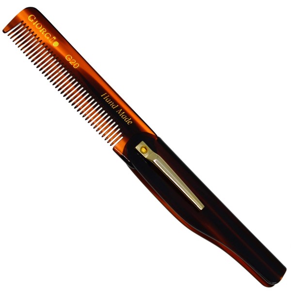 Giorgio G20 Folding Mustache and Beard Comb - Fine Tooth