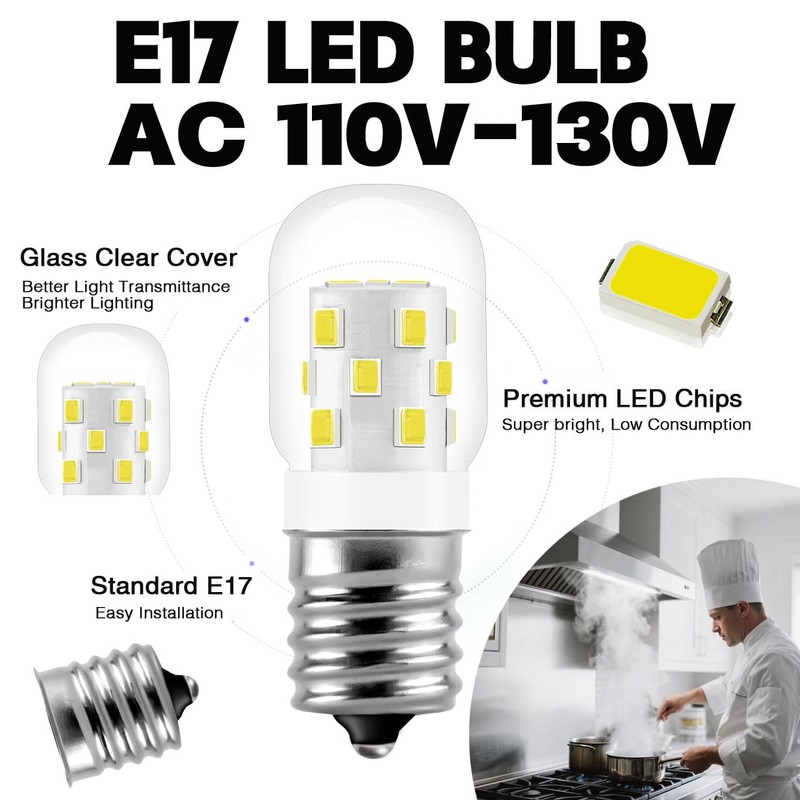 Tupolife 8206232A 3W LED 40 Watt Appliance Bulb Incandescent Equivalent,