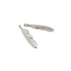 Gorokuro 925 Silver Feather SV Feather Top Silver Pendant 1