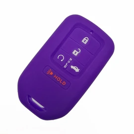 Coolbestda - Carcasa de silicona para llave de coche con mando a distancia, 5 botones inteligentes, Púrpura