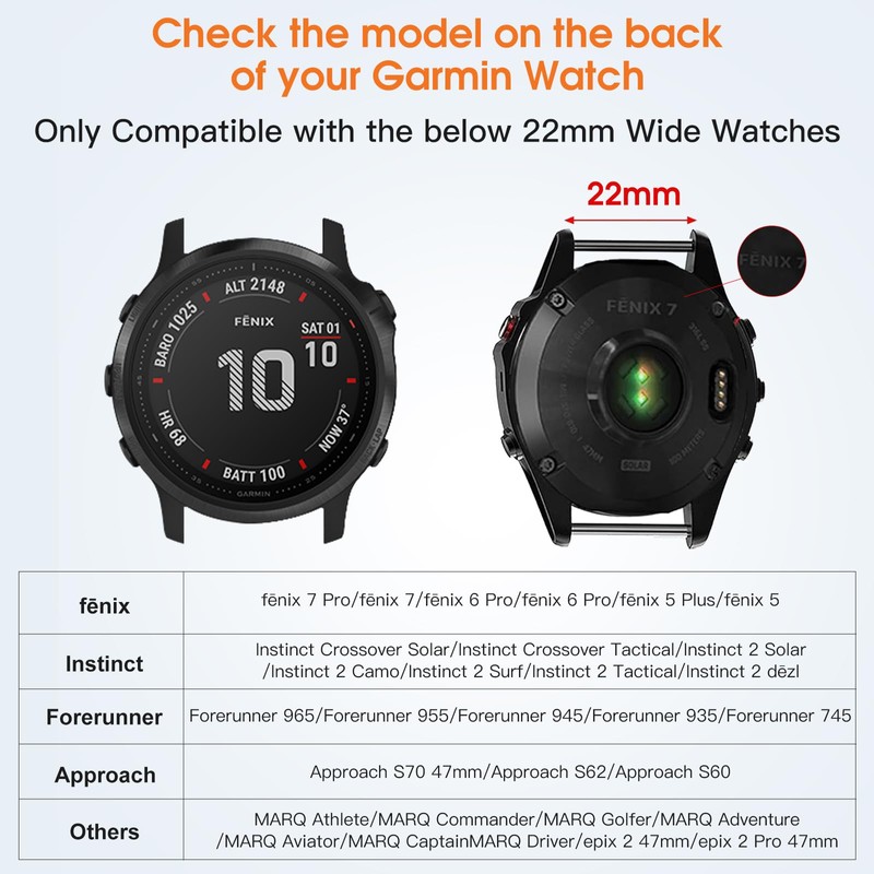 Bandletic Compatible with Fenix 8 E 47mm Band Fenix 7