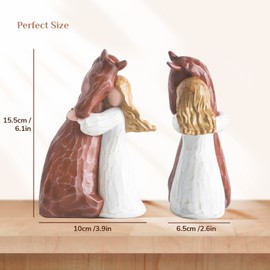Storieme Horse Girls Gift for Women: Horse Gifts for Adults Horse Lovers - Hand-Painted Horse Figures Decoration for Birthday Christmas Friendship