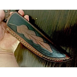 SHARD HANDMADE PURE LEATHER HAND CRAFTED BELT SHEATH HOLSTER FOR FIXED BLADE KNIFE