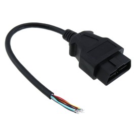 MEETOOT OBD2 Diagnostic Extension Wire OBD2 Pigtail Male Connector to Open Plug Wire DIY Mobley USB Adapter (30cm/12inch)