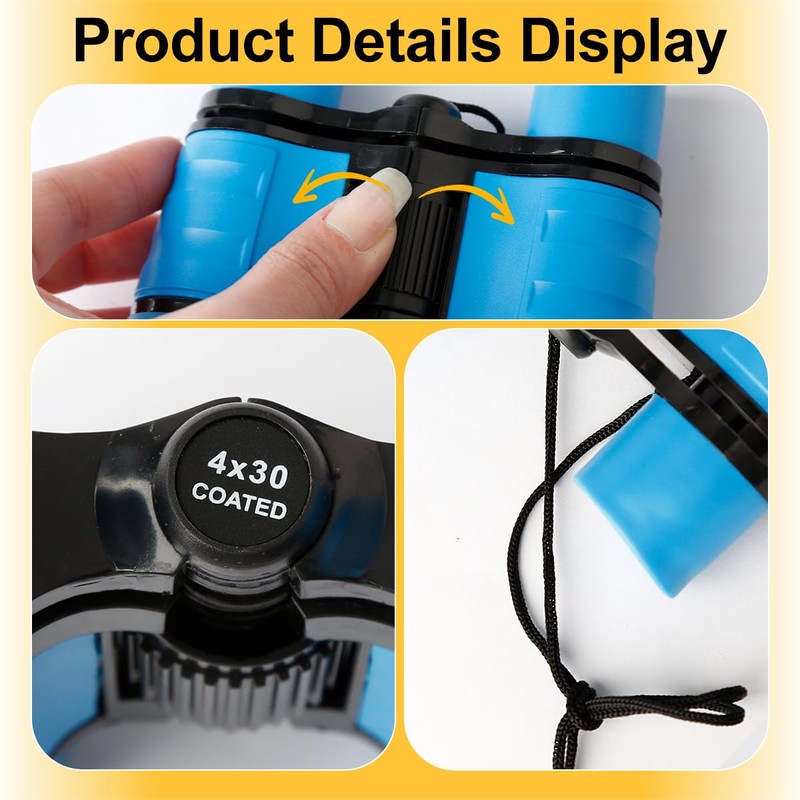 Lotsdonxia Children's Binoculars Waterproof Lightweight and Portable 4 * 30