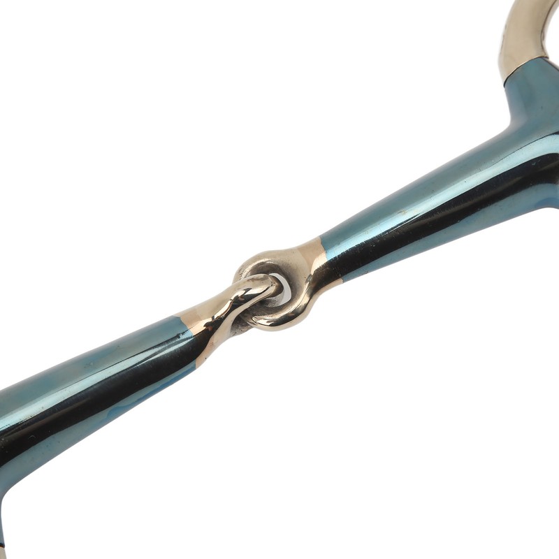 125mm Equine Mouth Snaffle Stainless Steel Electroplated Ring Bit Jointed