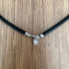Agalea | Collar de Caucho negro con Broche de Plata