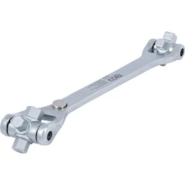 BGS 1012 8-in-1 Special Oil Drain Plug Wrench, Silver, 270 mm