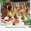 CANAPE KING Golf Tee Skewers - 100pcs Disposable Natural Bamboo
