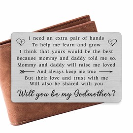 Resdink Be My Godmother Proposal Gifts, Will You be My Godmother Easter Mothers Day Wallet Card