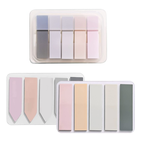 300 Pcs Sticky Tabs, Transparent Sticky Notes Flags Pastel Book