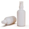 12Pack 4oz White Glass Pump Bottle with Pump Dispenser,120ml Small