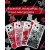 DoDoBeads 22 Pcs Junk Case Charms – Big Black Bling