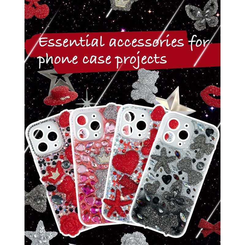 DoDoBeads 22 Pcs Junk Case Charms – Big Black Bling