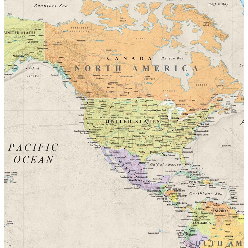 RMC Classic United States USA and World Wall Map Set