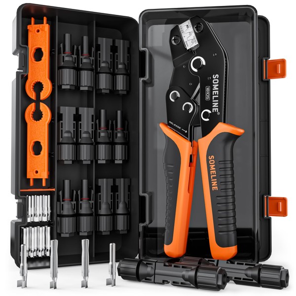 SOMELINE® Solar Connector Crimp Tool Kit, Solar Crimpers for 14/12/10AWG
