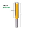 ExcInter 8mm Shank Long Straight Cutter Bit Woodworking 8 *