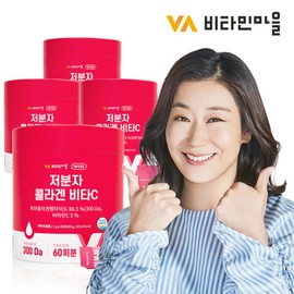 Vitamin Village (현대Hmall)비타민마을 300달톤 저분자 피쉬 콜라겐 비타민C 분말 스틱 총240포 4통 (Hyundai Hmall) Vitamin Village 300 Dalton Low Molecular Fish Collagen Vitamin C Powder Stick Total 240 Packs 4 Bottles