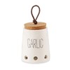 Mud Pie Garlic Keepers (White with Cork Top)
