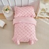 DuShow Princess Toddler Bedding Set for Girls,4 Pieces Ruffles Toddler