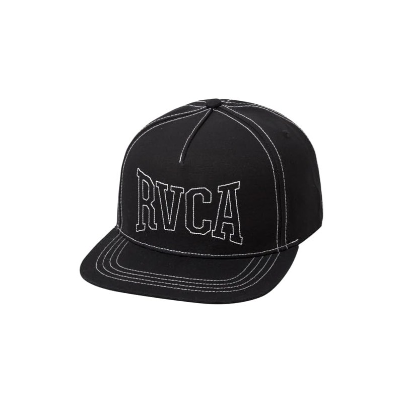 RVCA Mens Snapback Hats - Stitch Snapback | Black, One