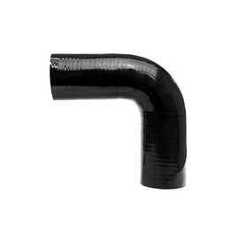 HPS 5/16" ID, Silicone 90 Degree Elbow Coupler Hose, High Temp 4-Ply Reinforced, Leg Length on Each Side: 4-1/2", 100 Psi Max. Pressure, SEC-8745-BLK, Silicone, Black