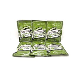 Trader J's Just a Handful of Pitted Salted Manzanilla Olives 1.05 oz each (Pack of 6)