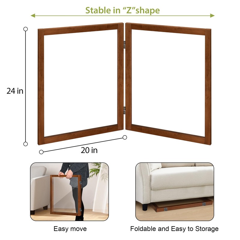 LZRS Clear Dog Gate for Indoor Use - Transparent Pet