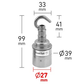 ElekTek ES Edison Screw E27 Lamp Holder Plain Skirt with Accessory Hook Ideal for Vintage Filament Bulbs Brushed Antique