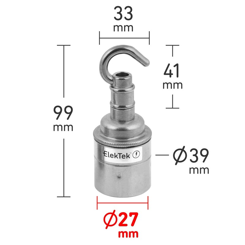 ElekTek ES Edison Screw E27 Lamp Holder Plain Skirt with